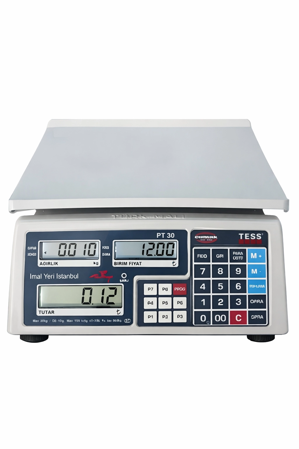 Tess Pt 30 kg 5/10 g Pazarcı Terazisi